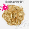 Pack 2 PCS - Postiche Chignon Flou - Blond Clair Doré #1