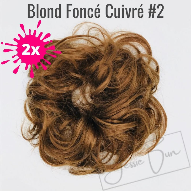Pack 2 PCS - Postiche Chignon Flou - Blond Foncé Cuivré #2