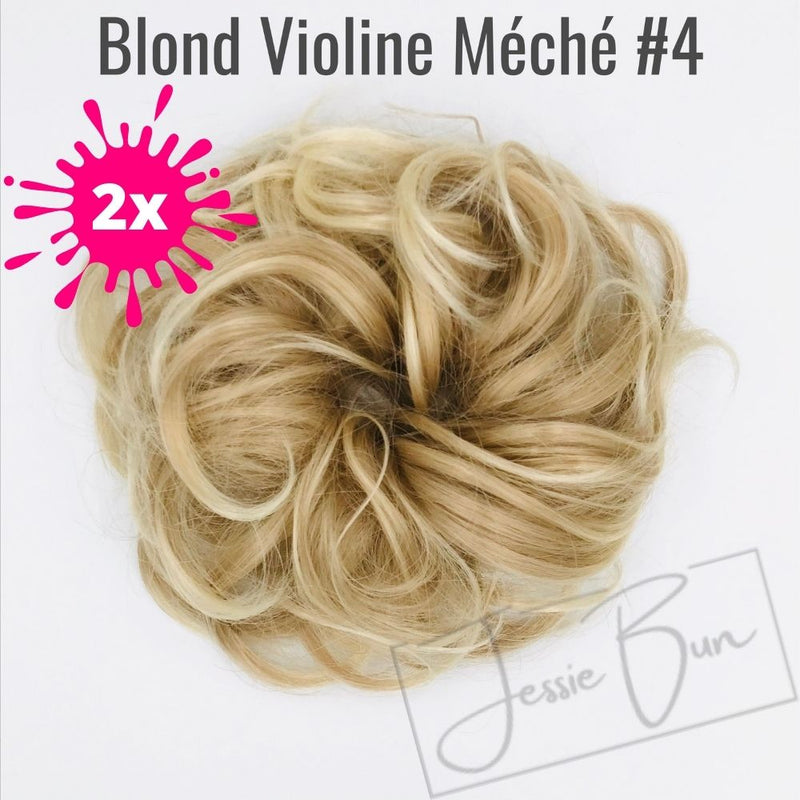 Pack 2 PCS - Postiche Chignon Flou - Blond Violine Méché #4