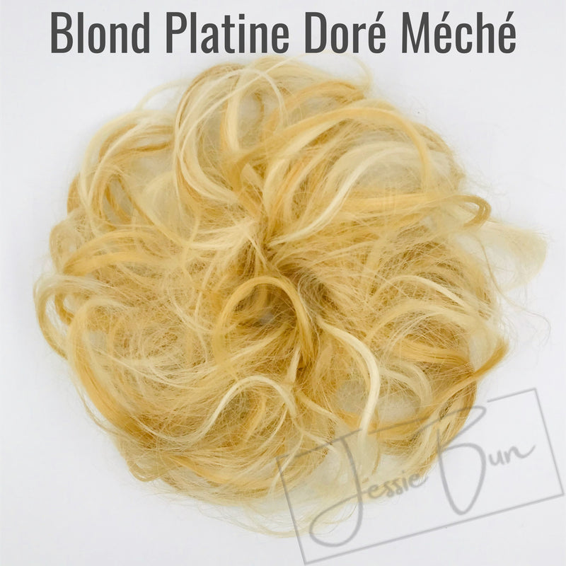 Postiche Chignon Flou - Blond Platine Doré Méché